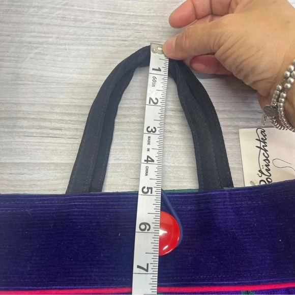 Pauline Poluschka One of a Kind Handbag Vintage Corduroy Fabric Vintage Purse - Picture 12 of 12